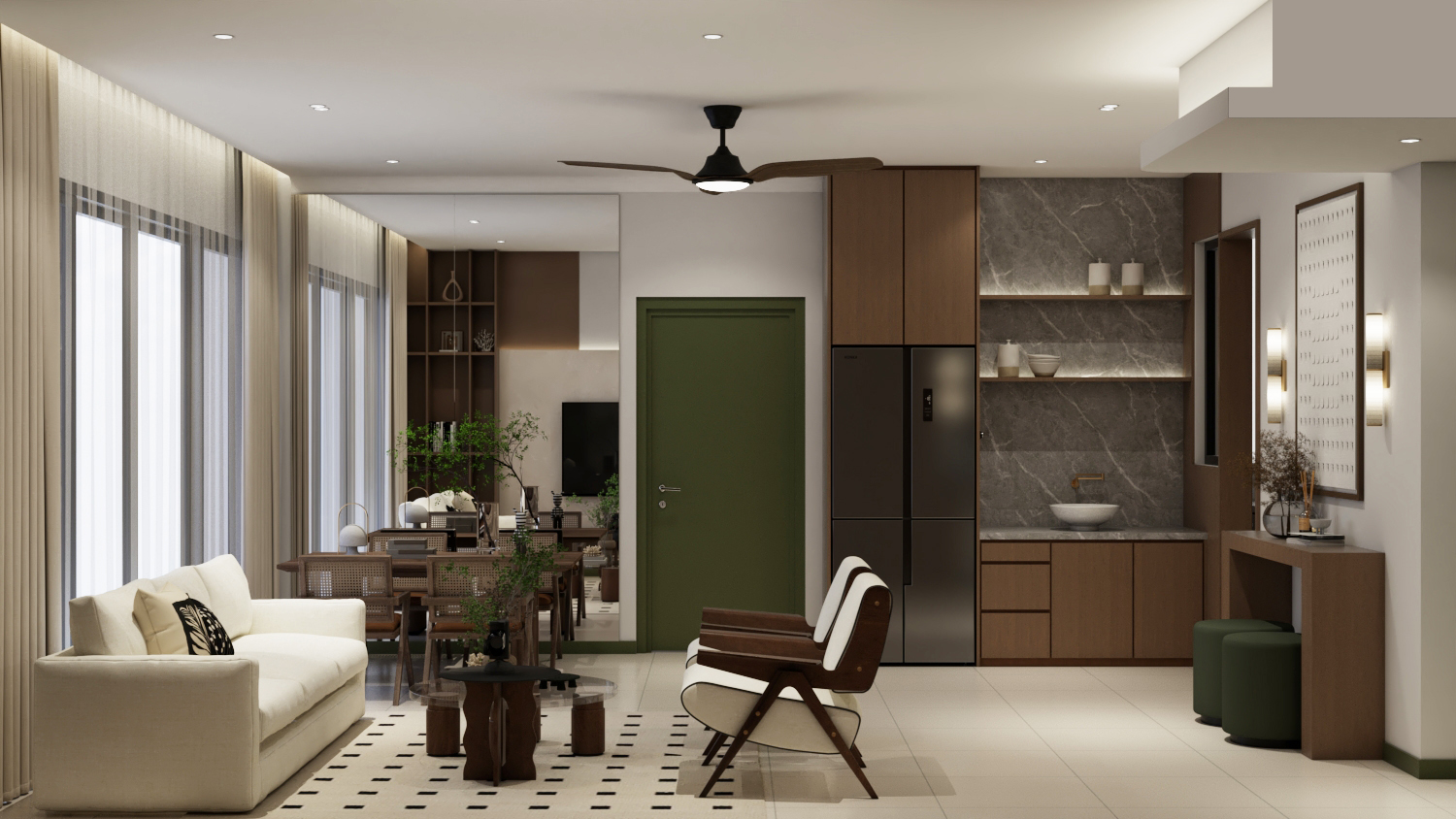 En. I, Curvo Residence — Dining & Dry Kitchen