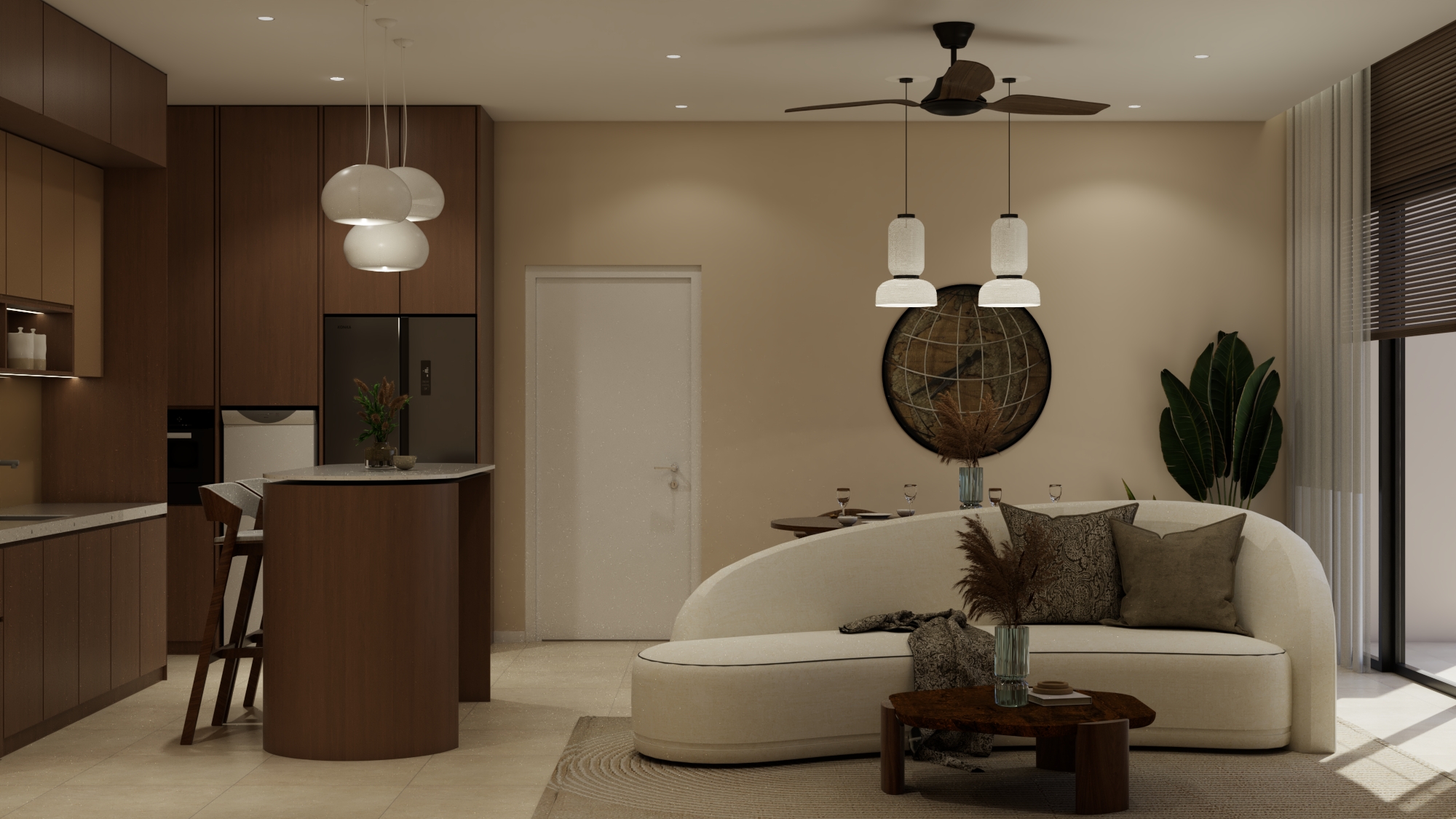 Pn. F, Curvo Residence — Living