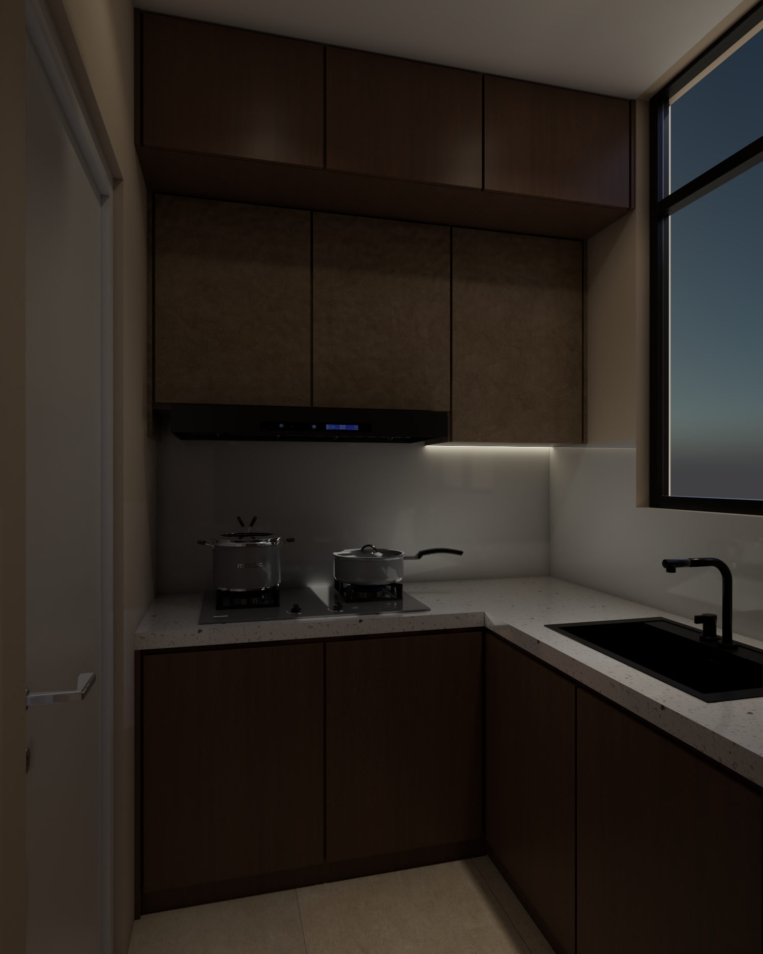 Pn. F, Curvo Residence — Wet Kitchen